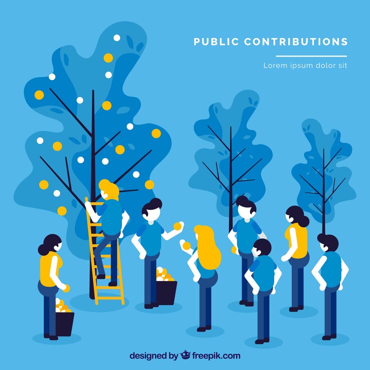 Free Vector public contributions concept background 