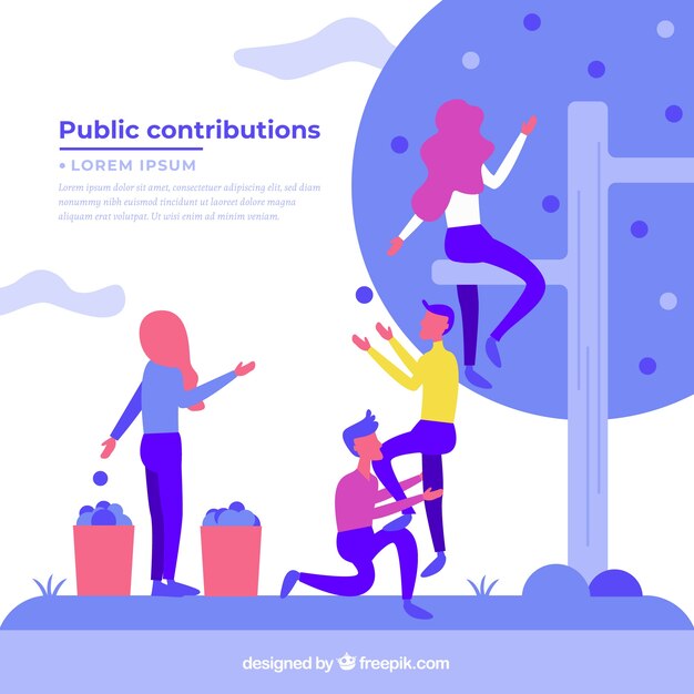 Free vector public contributions concept