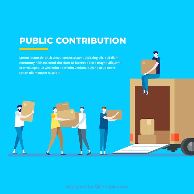 Free vector public contributions concept