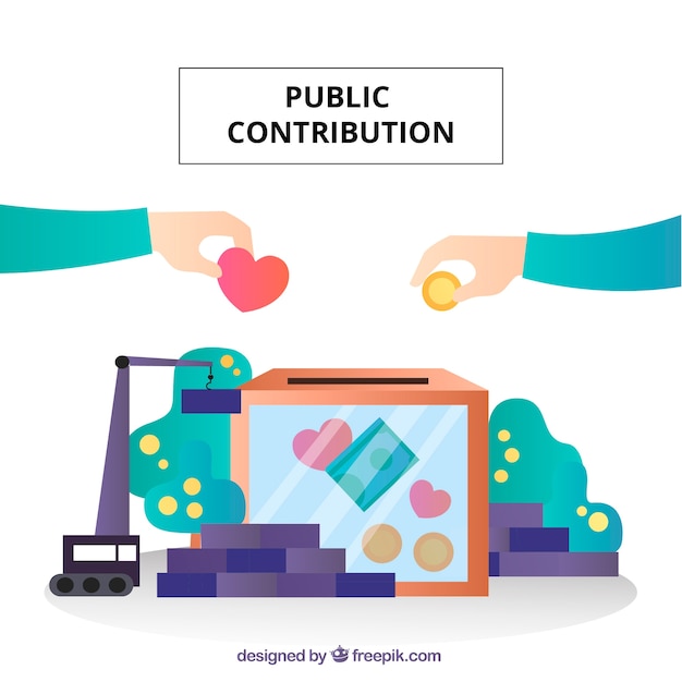 Free vector public contributions concept