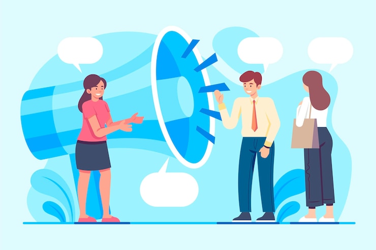 Free Vector public relations concept illustrated