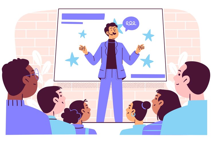 Free Vector public talk concept illustration