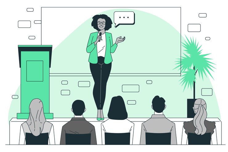 Free Vector public talk concept illustration