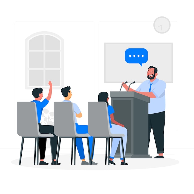 Free vector public talk concept illustration