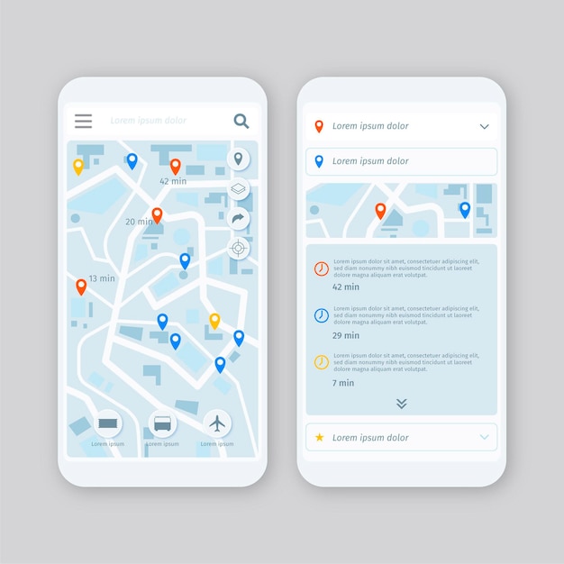 スマートフォンの公共交通機関アプリ