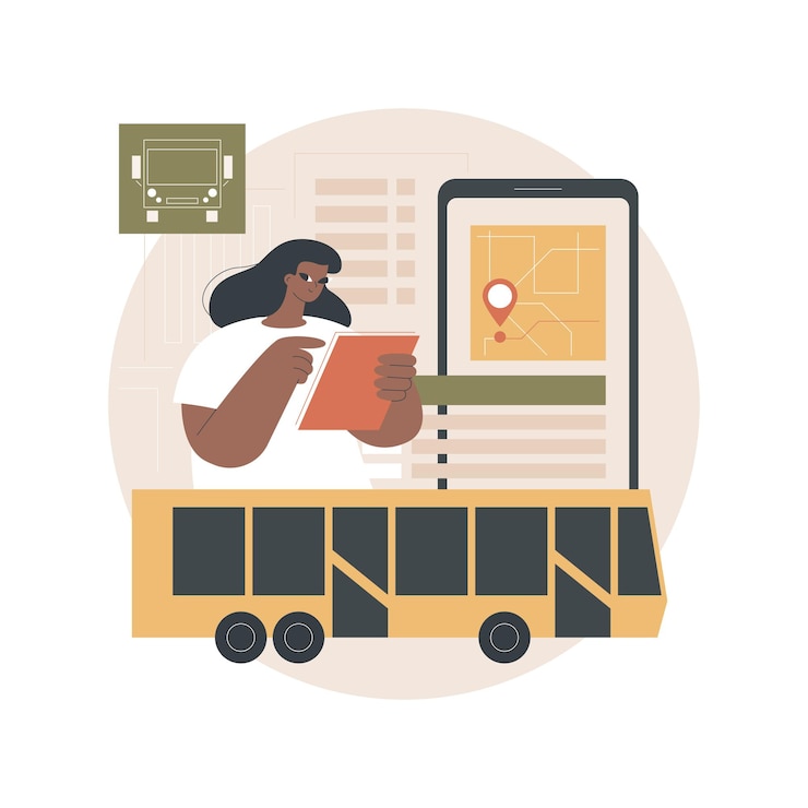 Free Vector public transport concept illustration