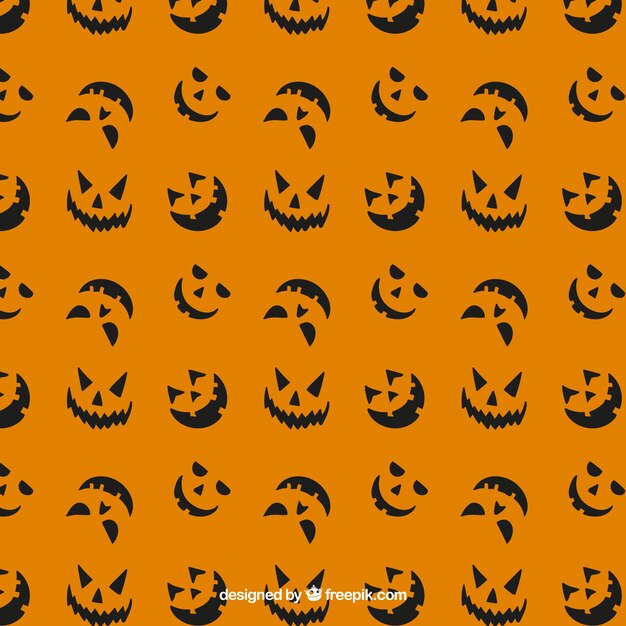 Pumpkin face pattern