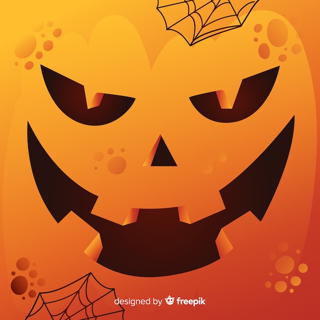 Free vector pumpkin halloween background