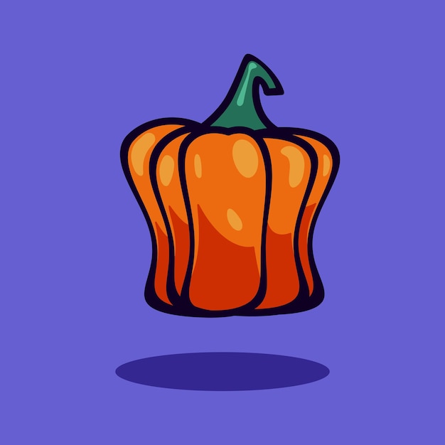 Vettore gratuito icona di zucca doodle illustrazione di halloween