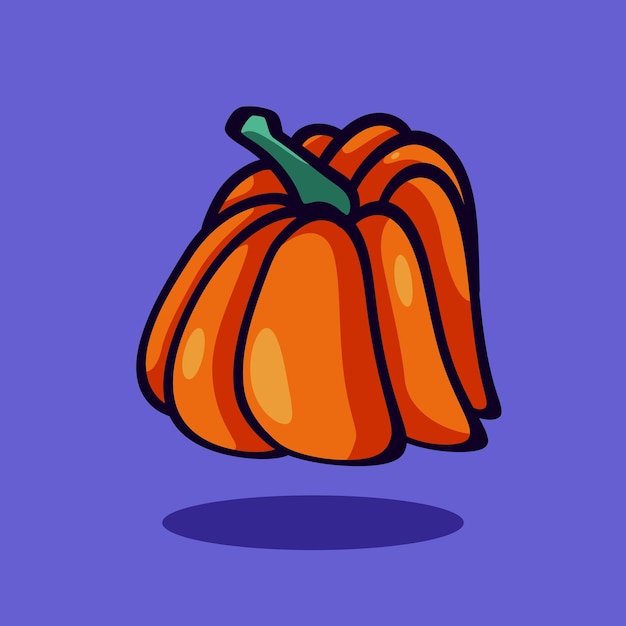 Vettore gratuito icona di zucca doodle illustrazione di halloween