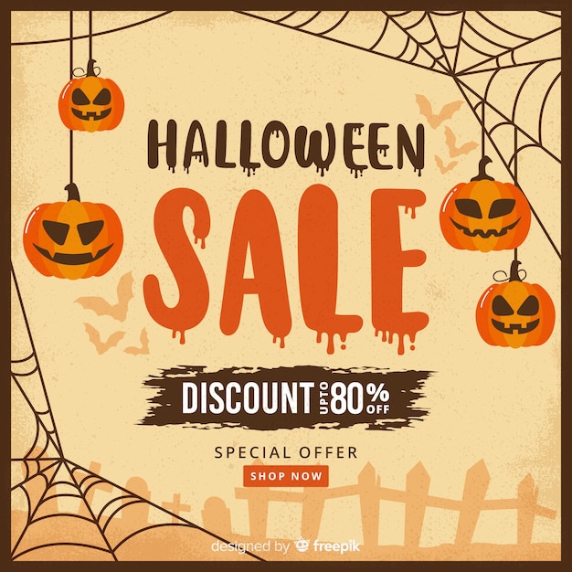 Pumpkins on cobwebs halloween sales