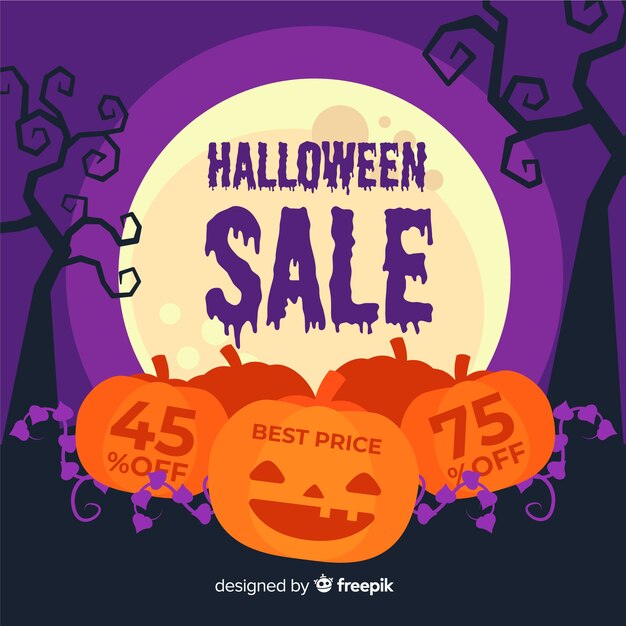 pumpkins flat halloween sale