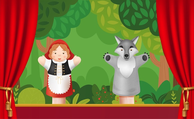 puppet theater illustration