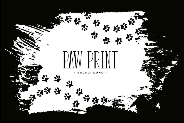 Puppy or kitten paw print trail