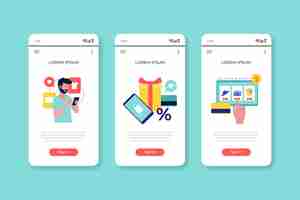 Vettore gratuito acquista l'app concept online