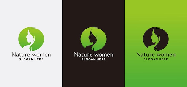 Дизайн логотипа чистой красоты с листовым искусством логотип чистой красоты естественная концепция