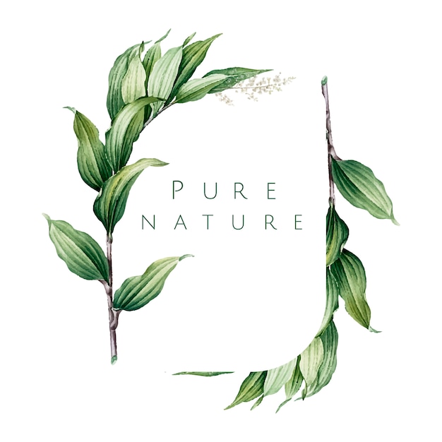 Free vector pure nature logo design vector