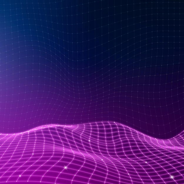 Purple 3D abstract wave pattern background vector