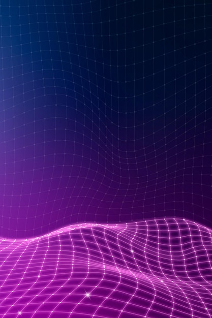 Purple 3D abstract wave pattern background