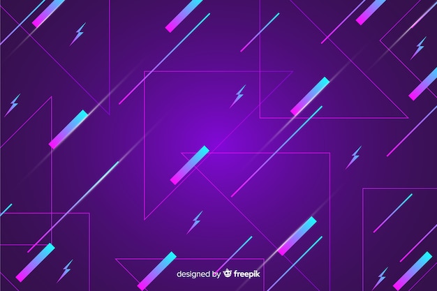 Бесплатное векторное изображение Фиолетовый 80-х годов геометрический фон