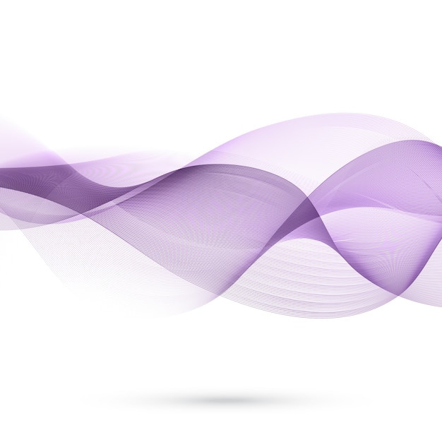 Free vector purple abstract background with floating wavy shapes