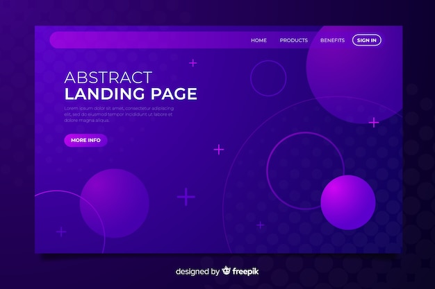 Purple abstract landing page 