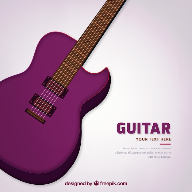 Фиолетовый фон акустической гитары