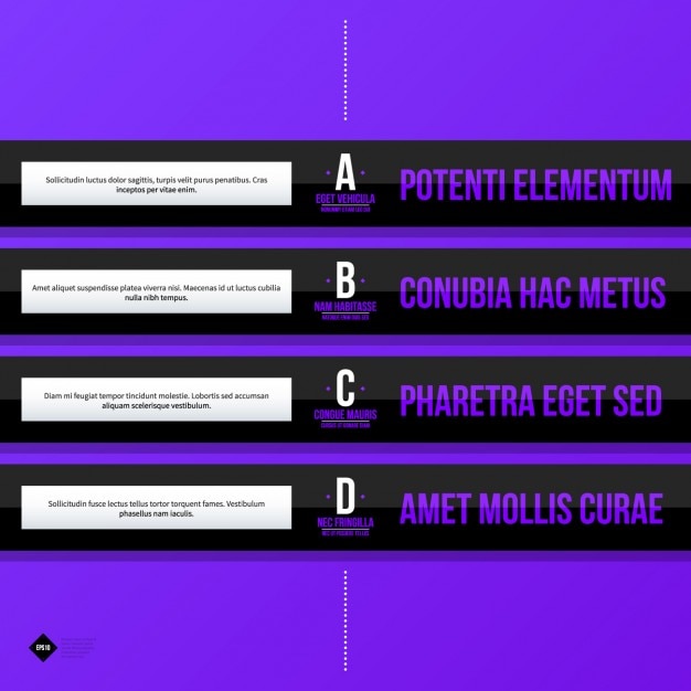 보라색과 검은 색 infographic 템플릿