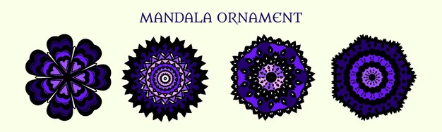 Фиолетовая арабская векторная иллюстрация мандалы