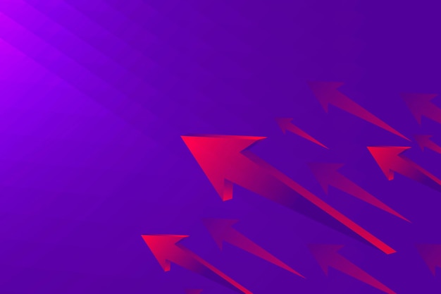 紫色の矢印の背景、現代の境界線、技術概念ベクトル