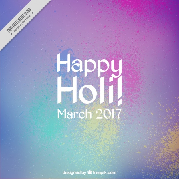 무료 벡터 holi 축제의 색상 세부 보라색 배경