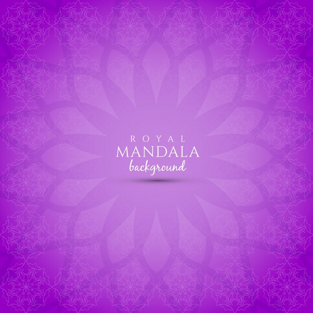 Purple background with mandala design