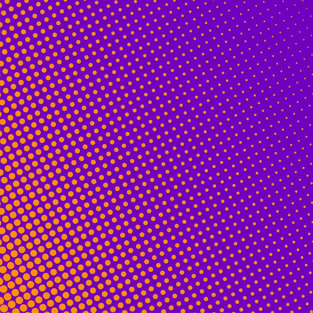 Purple background with orange halftone pattern