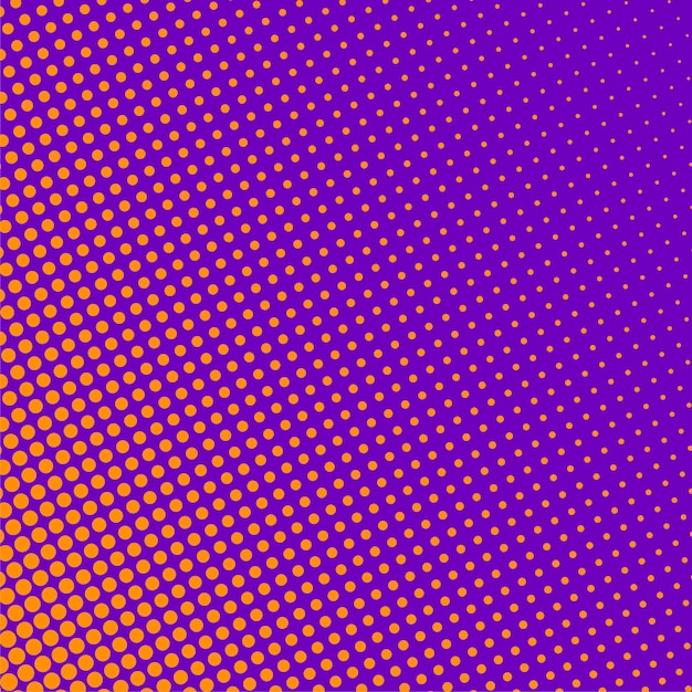 Purple background with orange halftone pattern