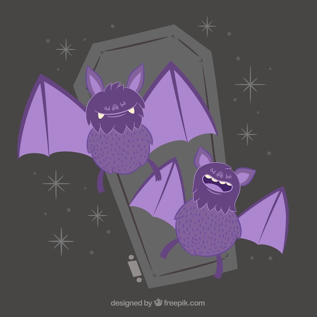 Free vector purple bats background
