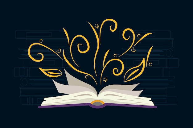 Open Book Illustration Vector Download