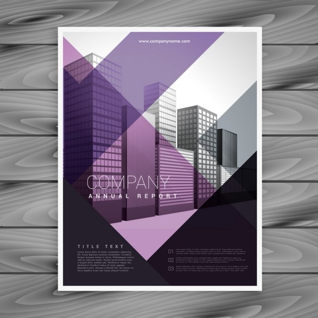 Free vector purple brochure template for your brand