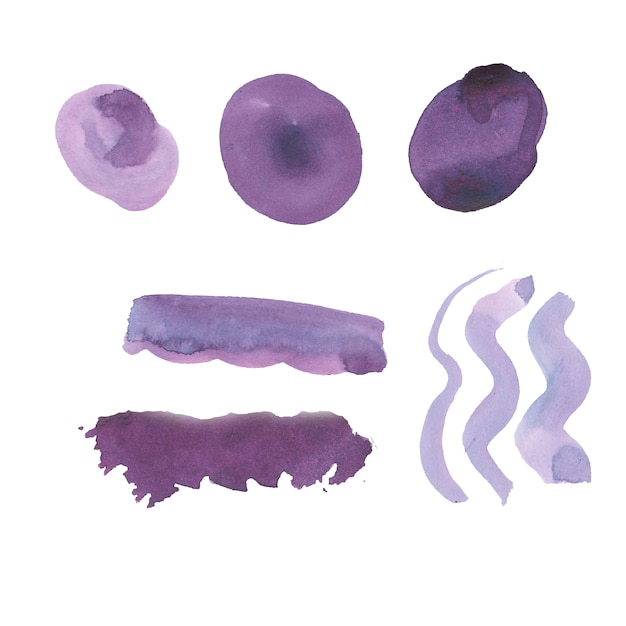 Purple brush strokes collection