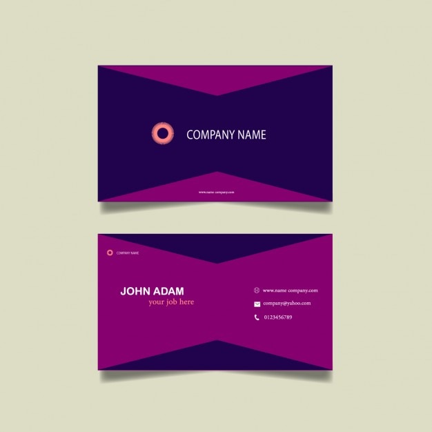 Purple business card design