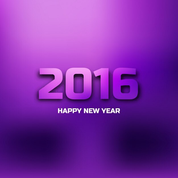 Purple card of new year 2016