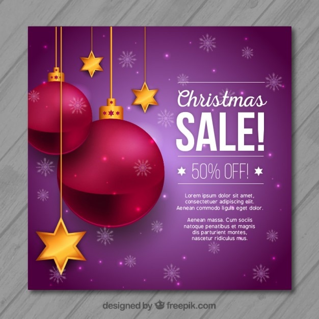 Purple christmas sale card