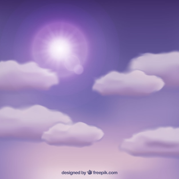 Purple cloudy sky background