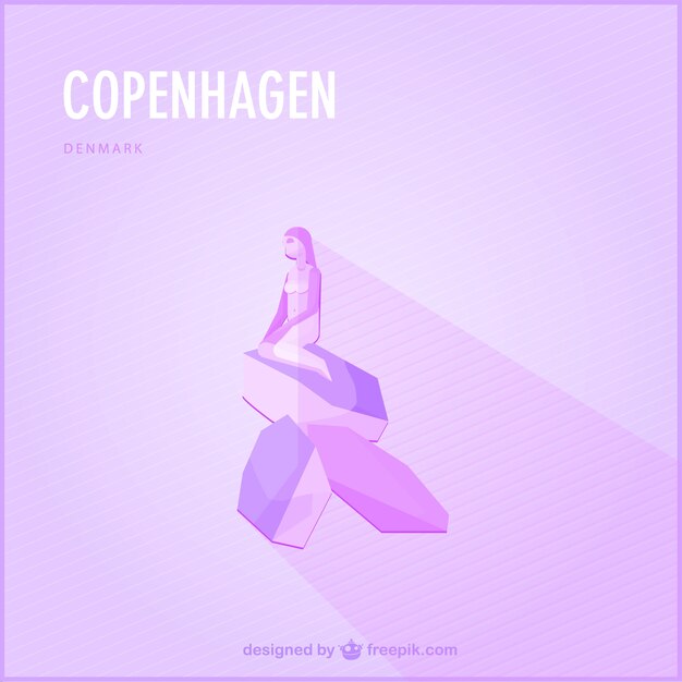 Free vector purple copenhagen siren