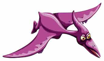 Free vector purple dinosaur with wings