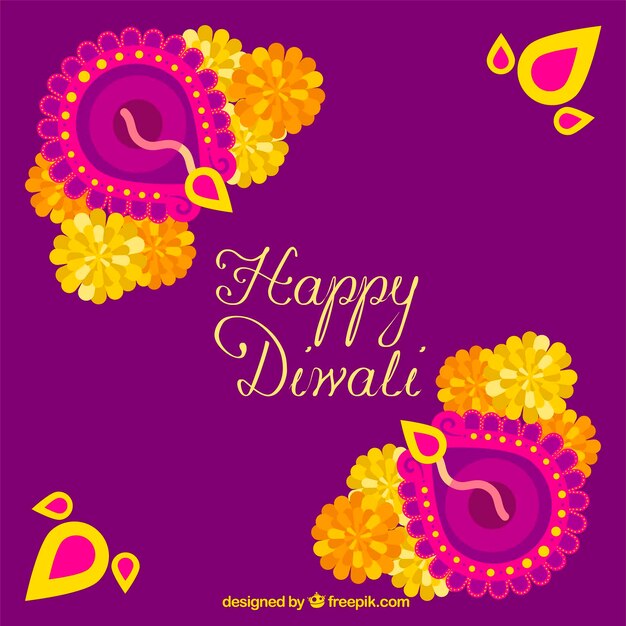 Purple diwali background