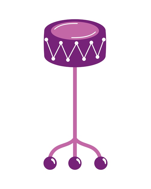 Бесплатное векторное изображение Фиолетовый барабанный инструмент мюзикл