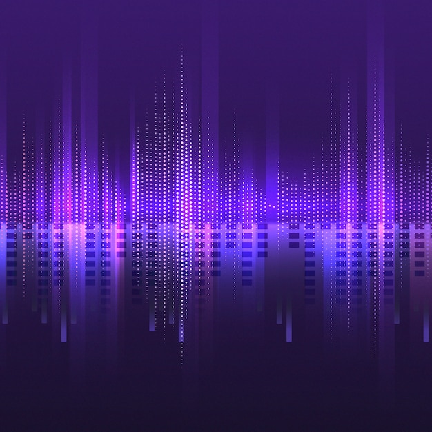 Free vector purple equalizer pattern background vector