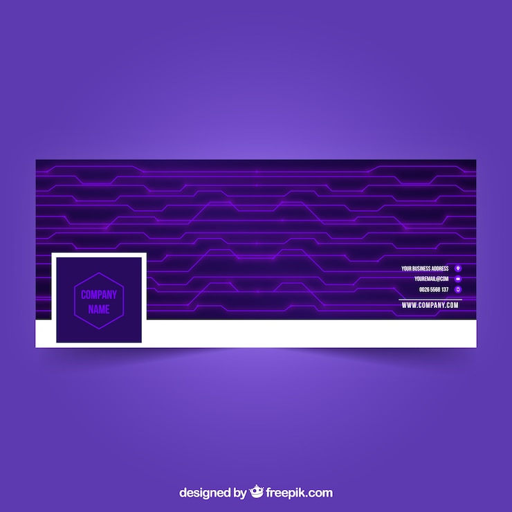 Free Vector purple facebook cover