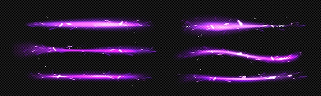 Free vector purple fire lines with light sparks cracker trail