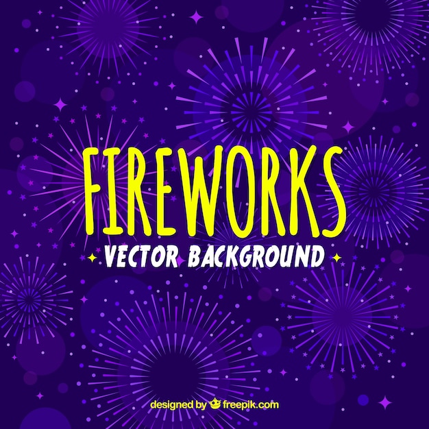 Free vector purple firework background